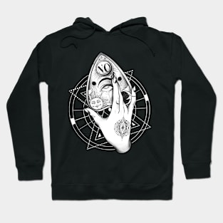 Ouija Board Tattoo Hand - white Hoodie